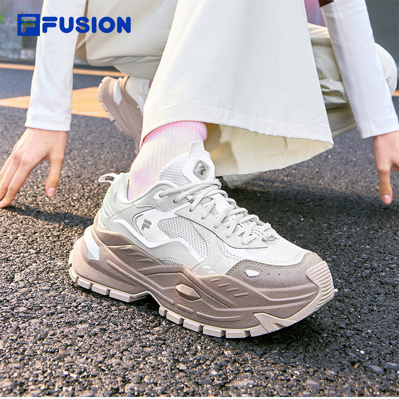 FILA FUSION斐乐潮牌女鞋BIANCO IV厚底潮鞋2025秋新款硬糖鞋4代