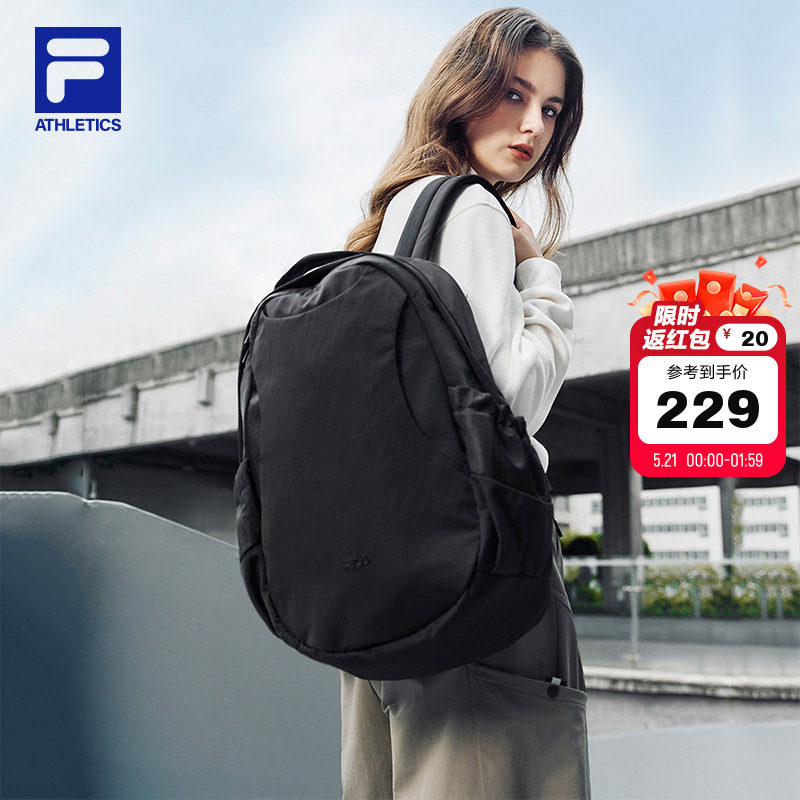 FILA 斐乐官方情侣款背包2025冬新款户外运动双肩包拼色随身