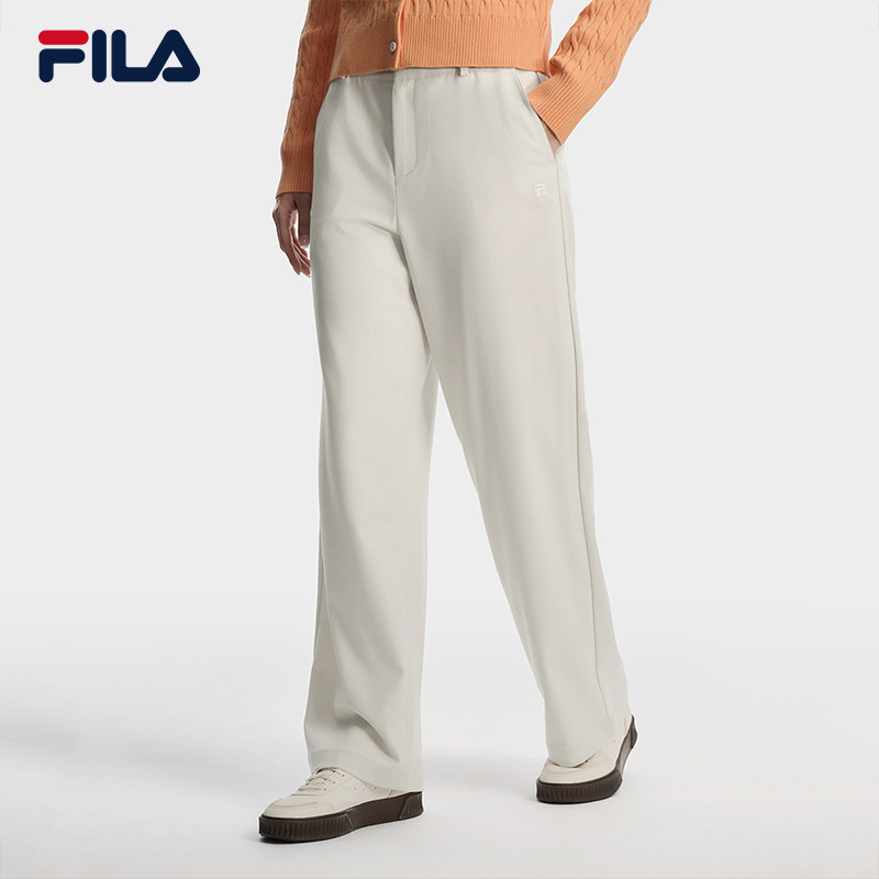 FILA 斐乐官方女士梭织长裤2026春季新款休闲基础百搭通勤阔腿裤,运动服/休闲服装,运动长裤,淘宝优惠券,粉丝福利购,淘宝优惠卷