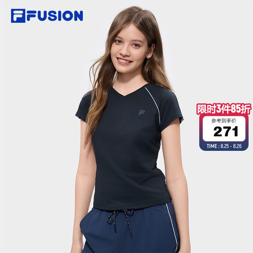 FILAFUSION斐乐女士针织短袖衫