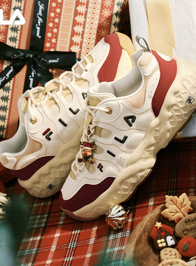 FILA 斐乐官方男鞋MUFFIN XMAS 老爹鞋2026春季新款松饼鞋圣诞版