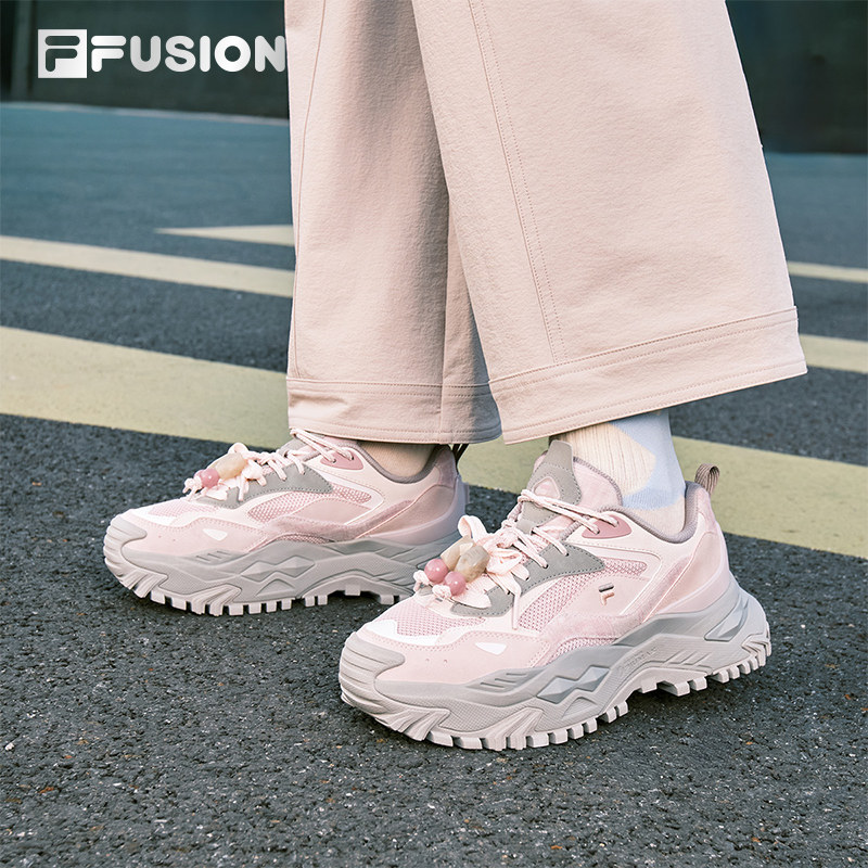 FILA FUSION斐乐潮牌女鞋BIANCO DX厚底潮鞋2026春季新款硬糖鞋DX