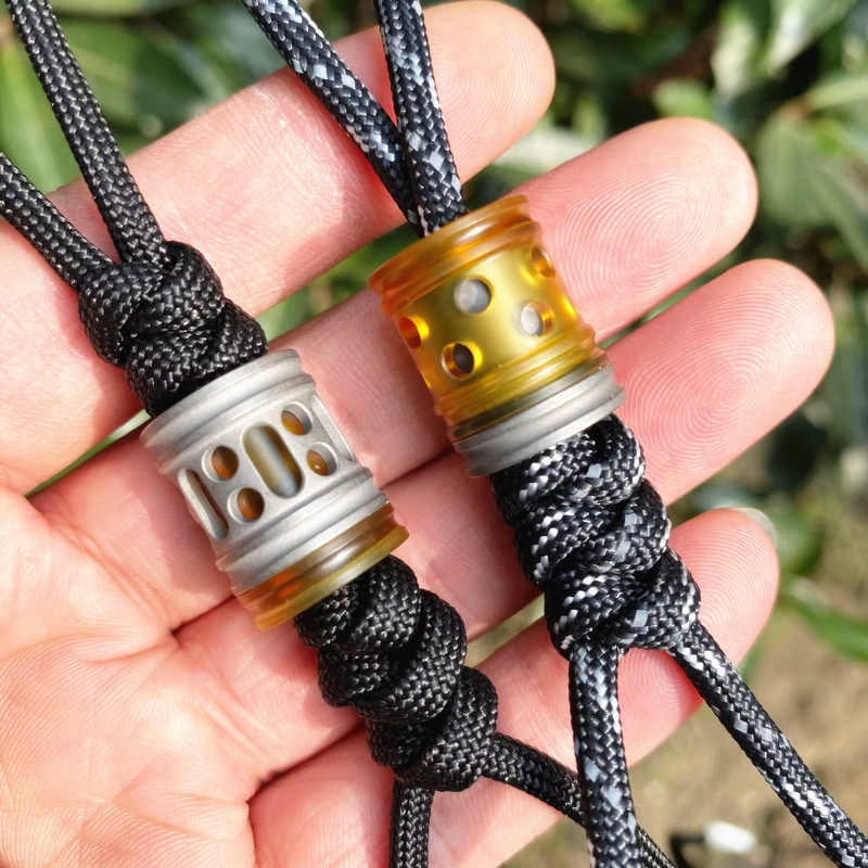 V1V2子母弹 二合一分体吊坠刀坠挂扣尾绳配饰挂坠钛合金ULTEM PEI