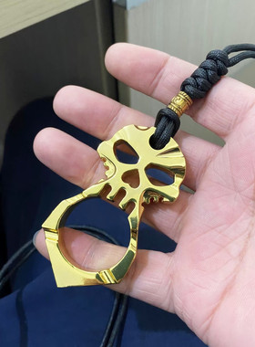 户外防卫求生戒指防身用品防狼钥匙挂件指虎自卫随身装备送挂脖绳