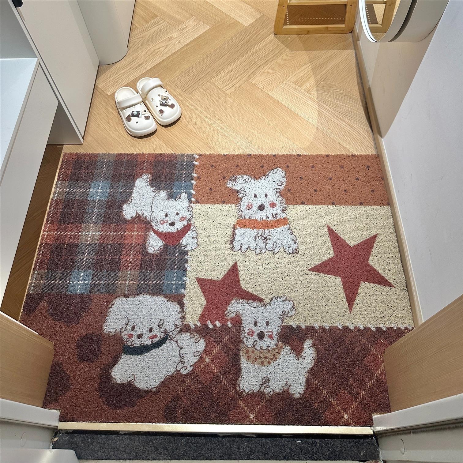 美拉德小狗入户门地垫家用