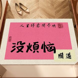 创意文字入户门丝圈地垫可蹭土脚垫进门门口门垫家用玄关门厅地毯