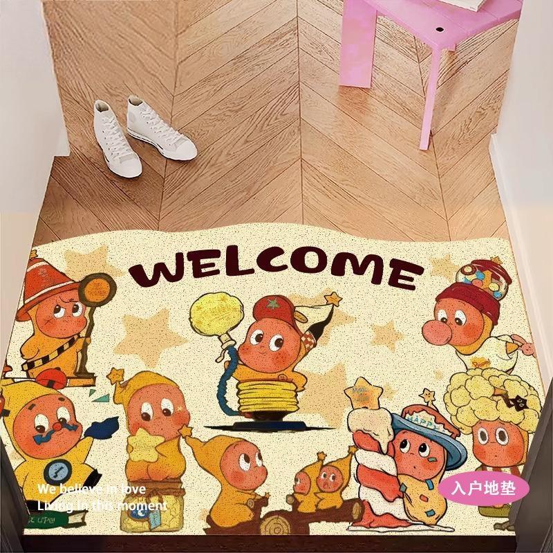 星星人卡通丝圈入户地垫