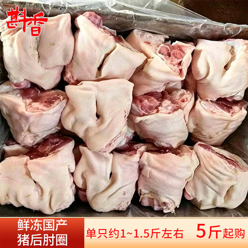 新鲜冷冻猪后肘圈5-20斤整箱商用批发小蹄髈猪拐肘生鲜食材