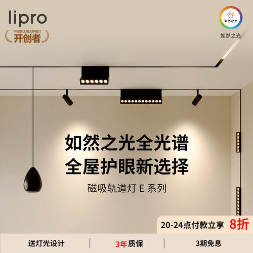 磁吸轨道灯无边框射灯无主灯