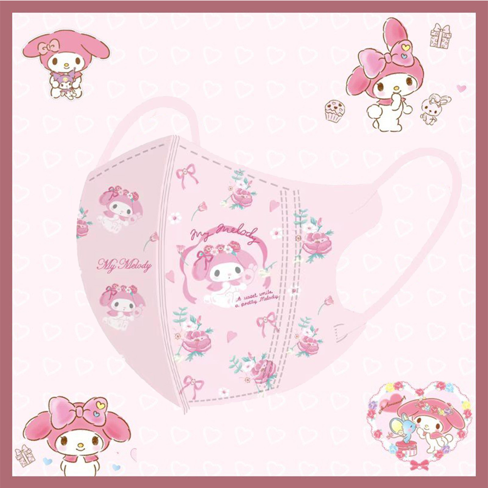 0到3岁女宝3D儿童上学口罩4-12岁