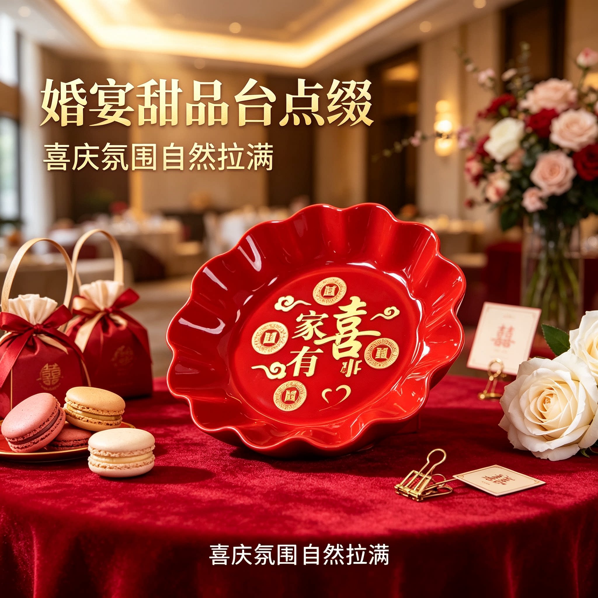 订婚糖果盘放水果家用客厅茶几零食篮结婚创意装饰婚庆用品大全