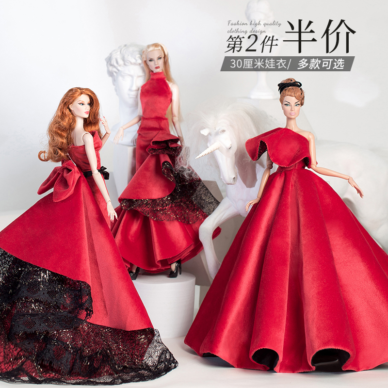 仙仙公主女时尚礼服娃娃换装衣服