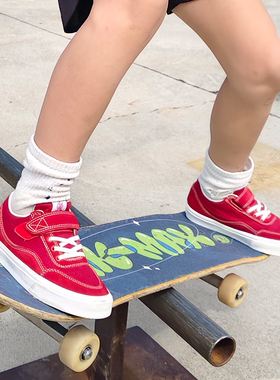 极路客风浪系列儿童运动鞋红色小学生男女童鞋训练专业儿童滑板鞋