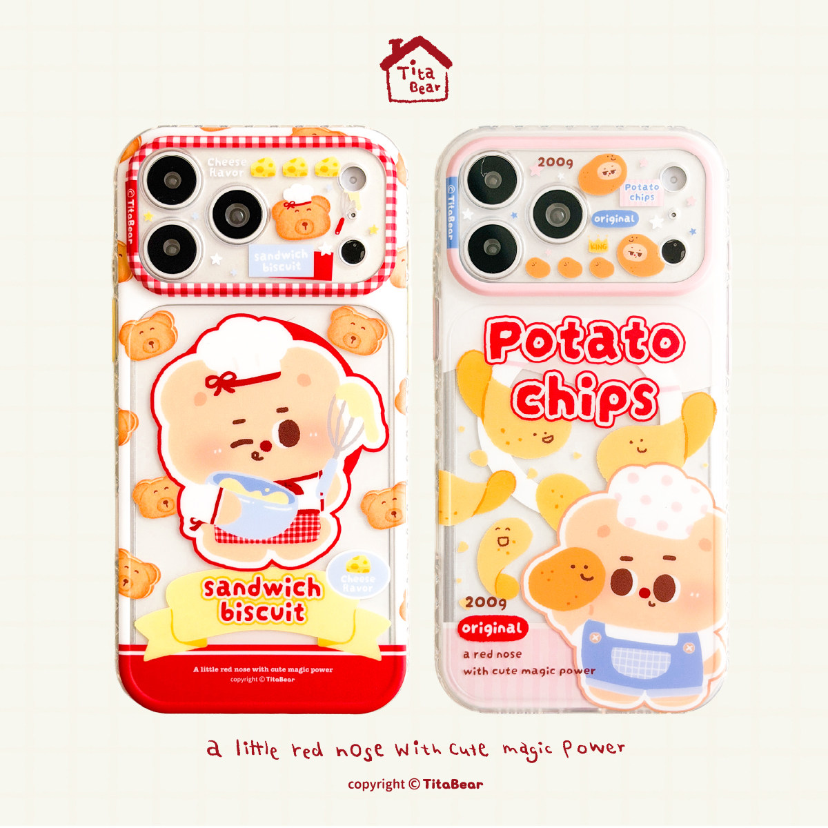 Tita牌小零食适用iPhone18ProMax磁吸手机壳原创新款磨砂精孔波浪边防摔苹果17Pro保护套16Pro卡通可爱