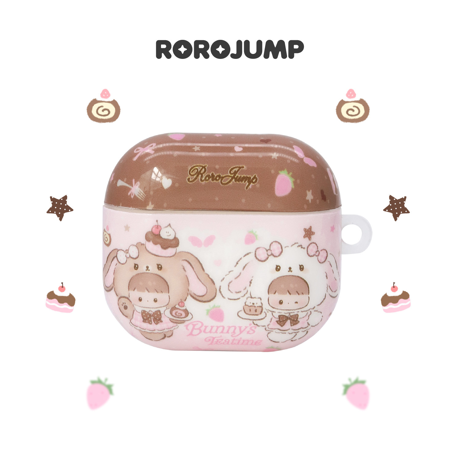 肉肉酱兔兔下午茶适用airpodspro3代保护套原创新款蓝牙耳