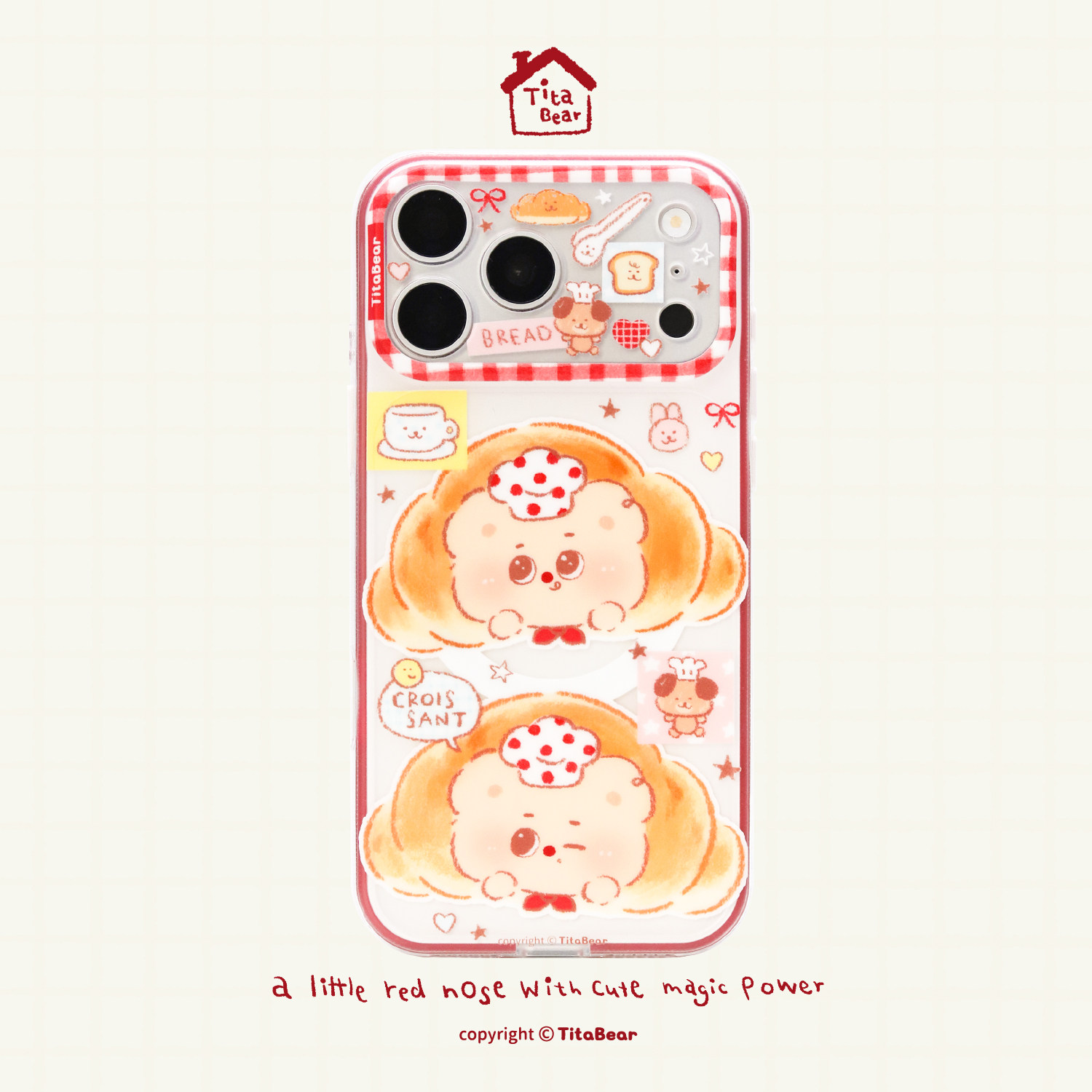 TitaBear烘焙系列-酥心牛角包适用iPhone17prom