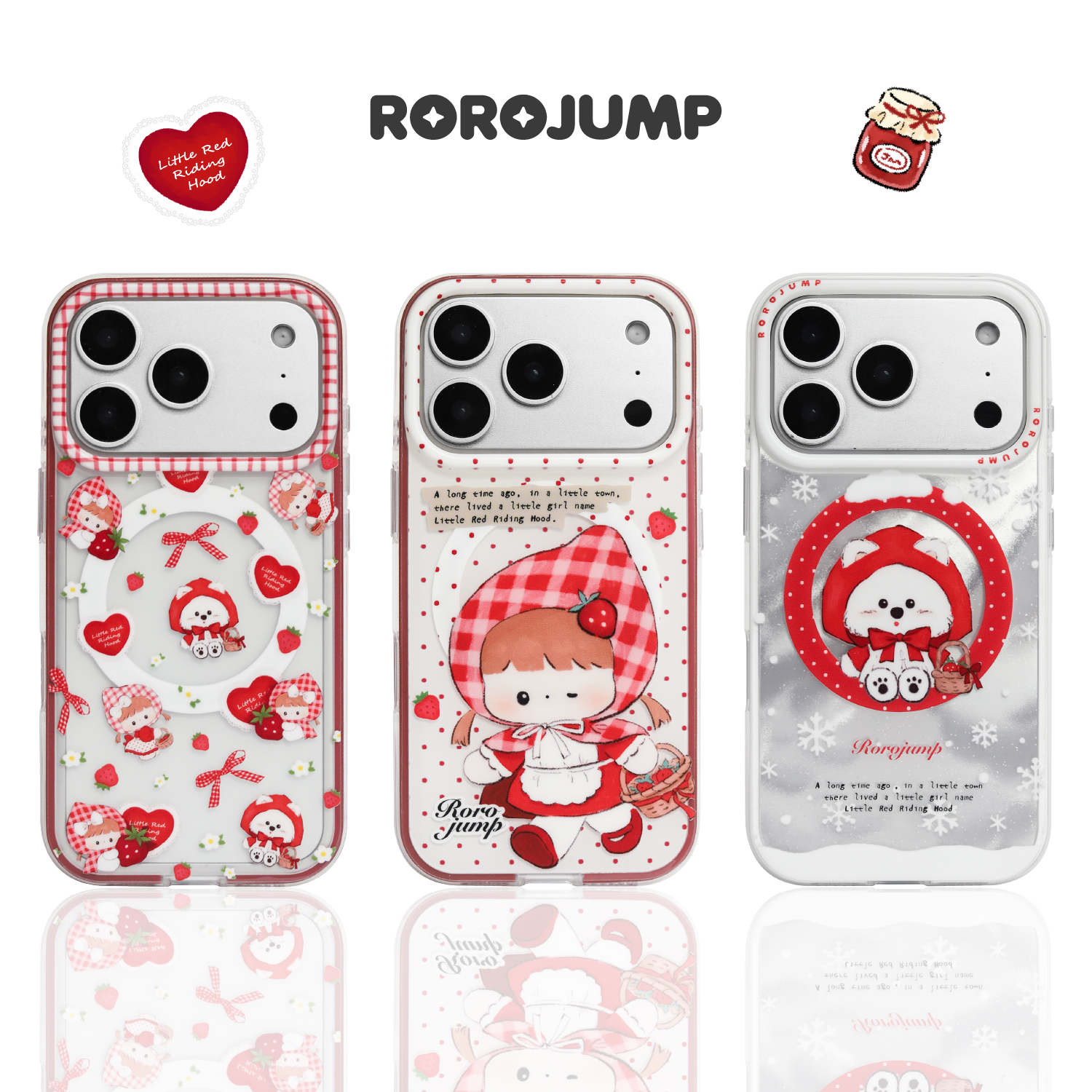 肉肉酱草莓小红帽适用iPhone17promax磁吸手机壳原创新款苹果16Pro磨砂TPU二合一电镀耐磨全包可爱卡通可爱