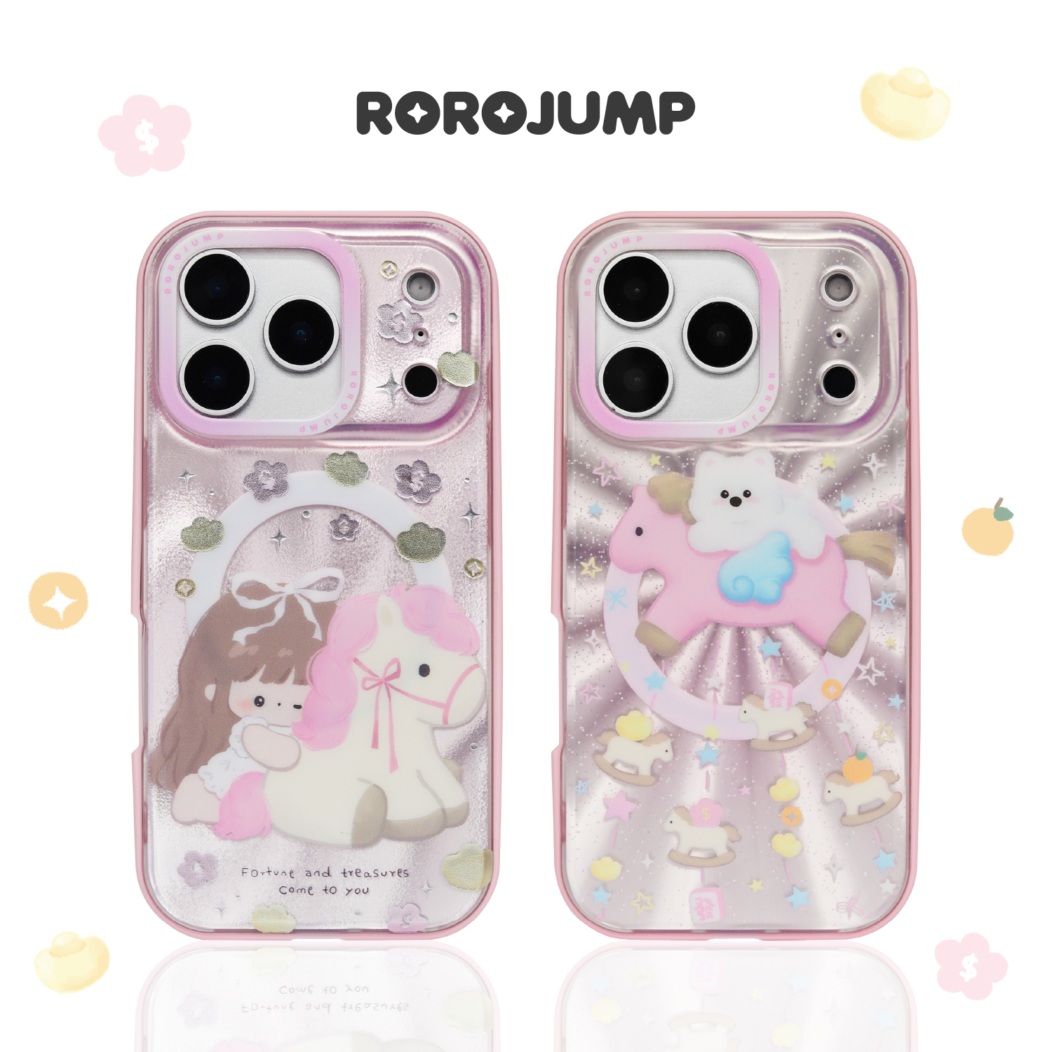 肉肉酱新年小马适用iPhone17promax磁吸手机壳16pro苹果保护套15pro新款imd防摔外壳二合一保护壳磁吸手机壳