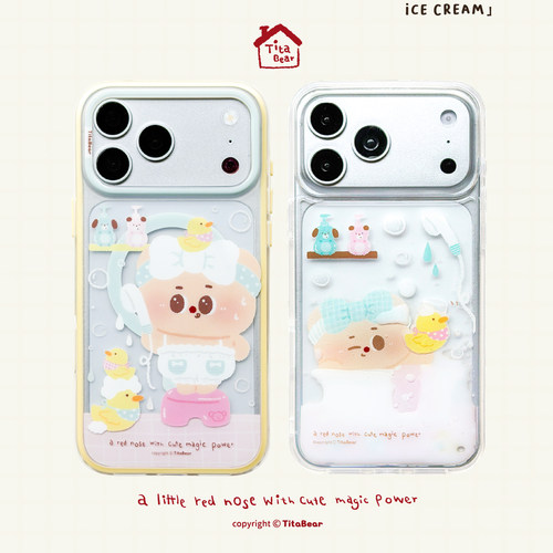 Tita日常系列-鸭鸭牛奶浴适用iPhone17ProMax磁吸手机壳原创新款磨砂薄款二合一防摔苹果16保护套15可爱