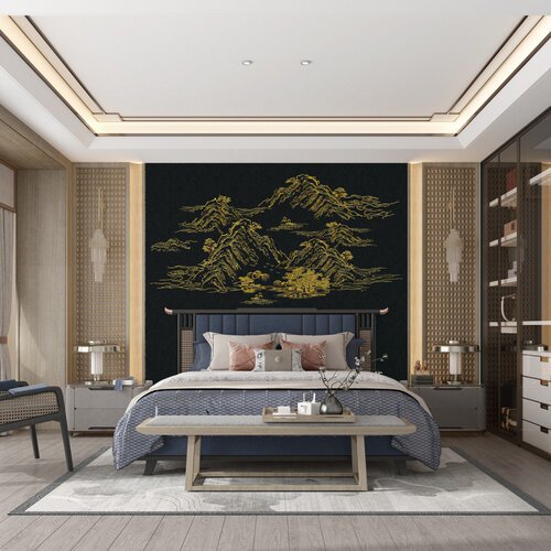 江山统一新中式现代装饰画展厅客