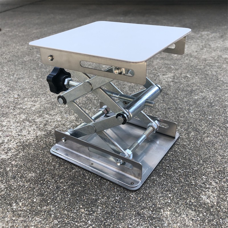 小型不锈钢升降台微型手动升降器水平仪升降台支架 实验室升降台