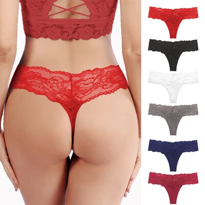 Women’s Laser Cut Bikini Cheeky Hipster Panties T-BACK