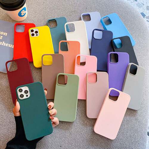 Candy Matte Silicone cases case for iphone 14 13 12 pro max