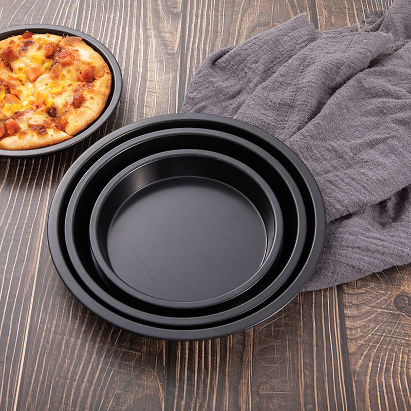 特厚披萨盘6寸-12寸圆形家用披萨烤盘 pizza pan烧烤烘焙模具不粘