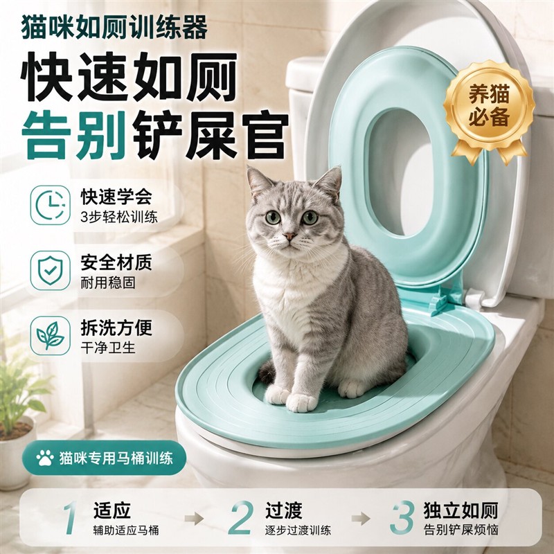 告别铲屎猫训练厕所器猫咪马桶蹲坑训练器训练猫咪自动猫除臭厕所
