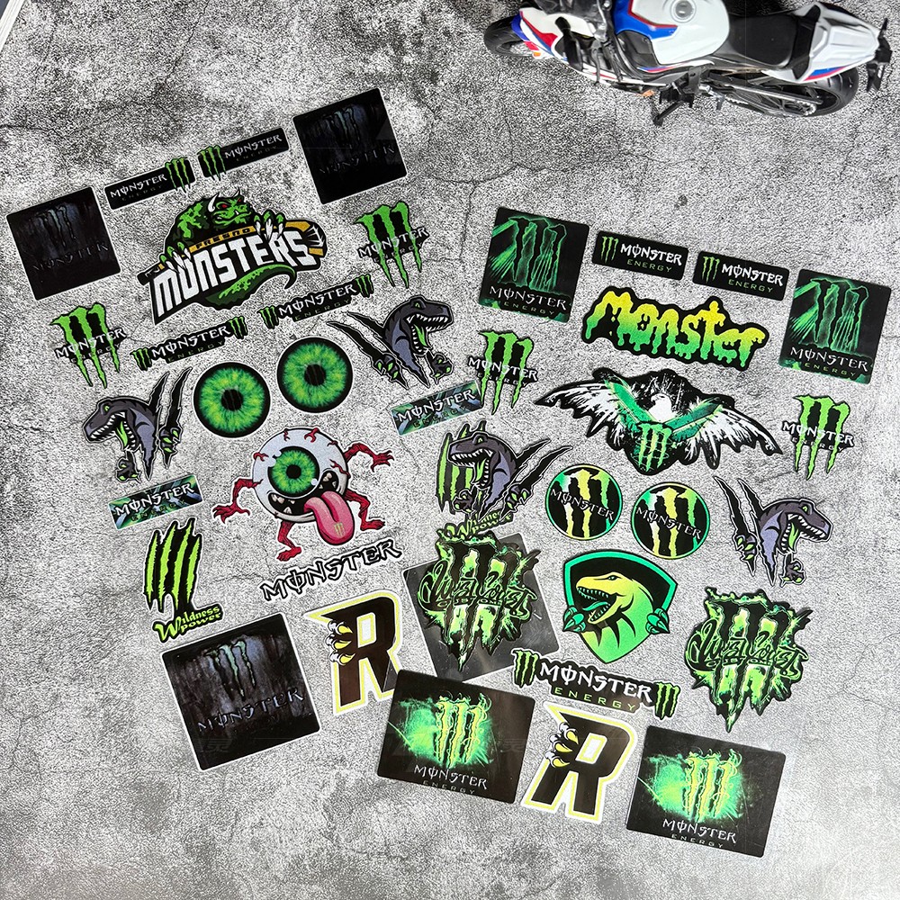 摩托车鬼爪贴纸电动车改装车身贴花防水汽车赞助商贴画装饰头盔贴