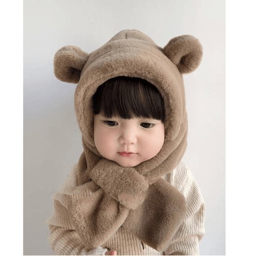 宝帽子秋冬季男童女孩儿围