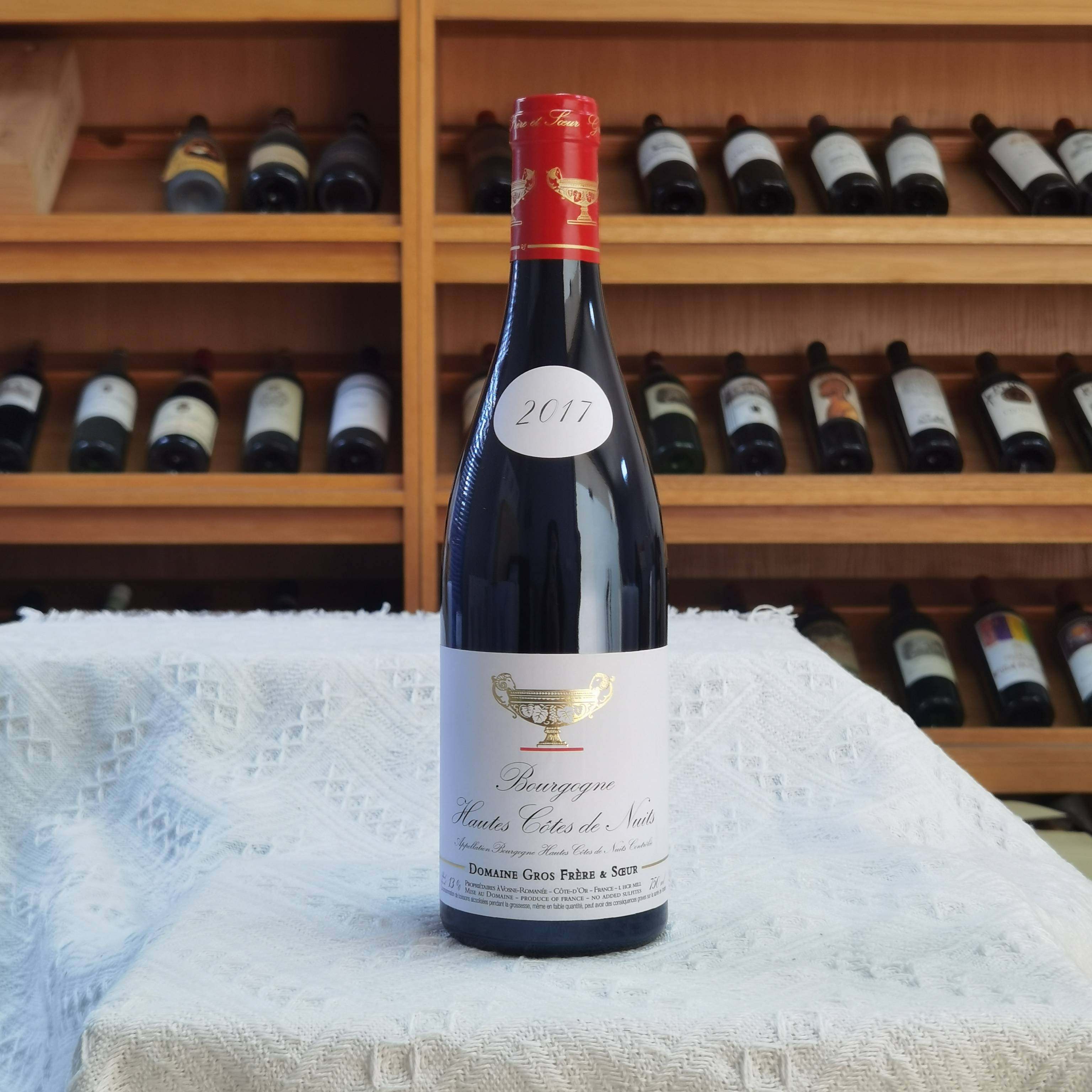 葛罗兄妹大金杯 干红法国勃艮第黑皮诺葡萄酒 gros frere 上夜丘