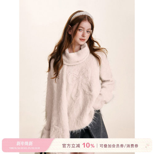 Kroche24aw蝴蝶结毛衣