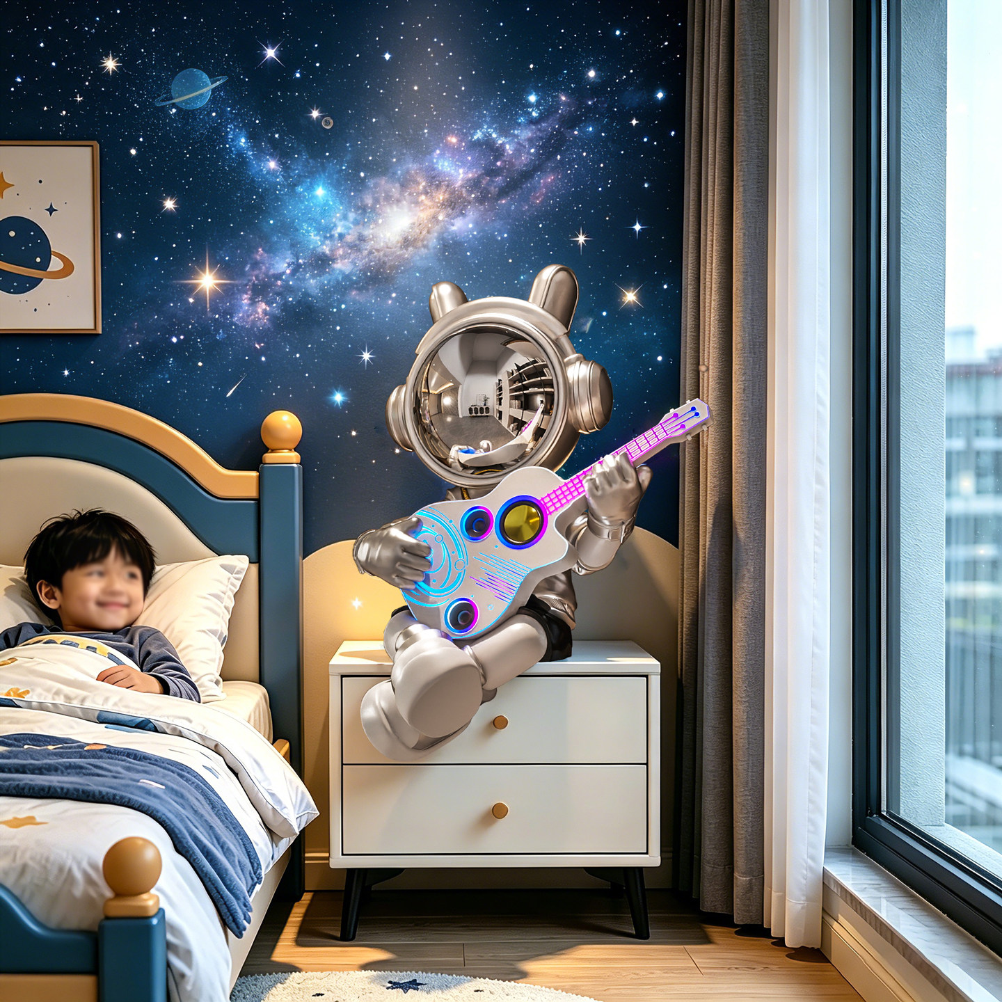 高级感太空人蓝牙音箱落地摆件