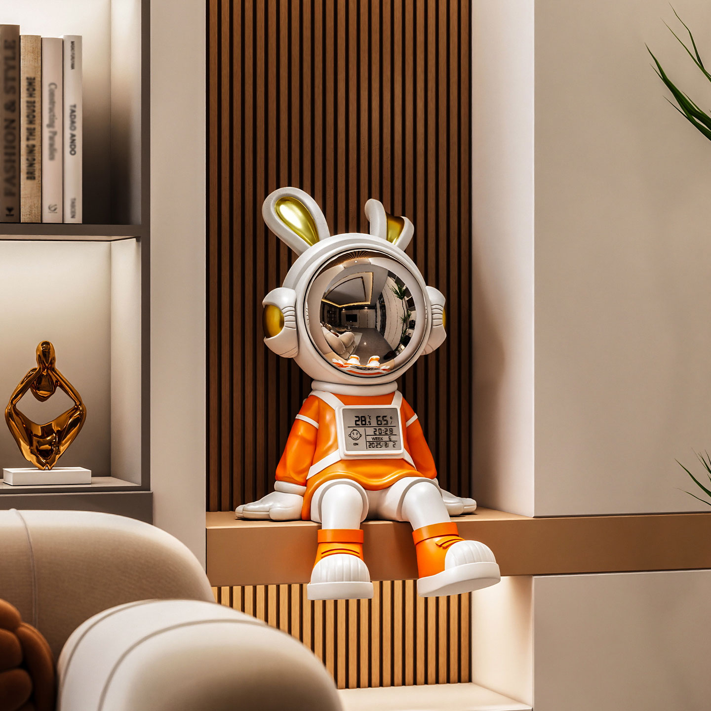 太空人兔子坐姿落地摆件蓝牙音响