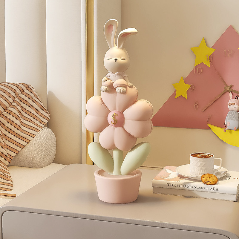 可爱兔子创意摆件家居饰品电视柜酒柜玄关桌面装饰治愈系生日礼物,家居饰品,装饰摆件,淘宝优惠券,粉丝福利购,淘宝优惠卷