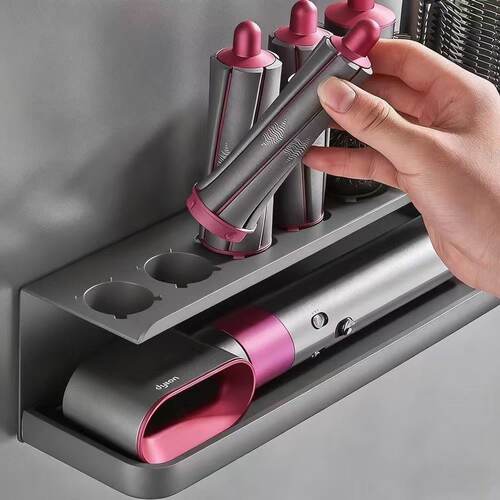 碳钢卫生间电吹风机置物架一体置物架卷发棒支架直发支架收纳神器