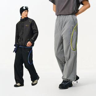 子 国潮牌设计感撞色结构宽松直筒速干裤 ATRY户外运动休闲裤 男春季