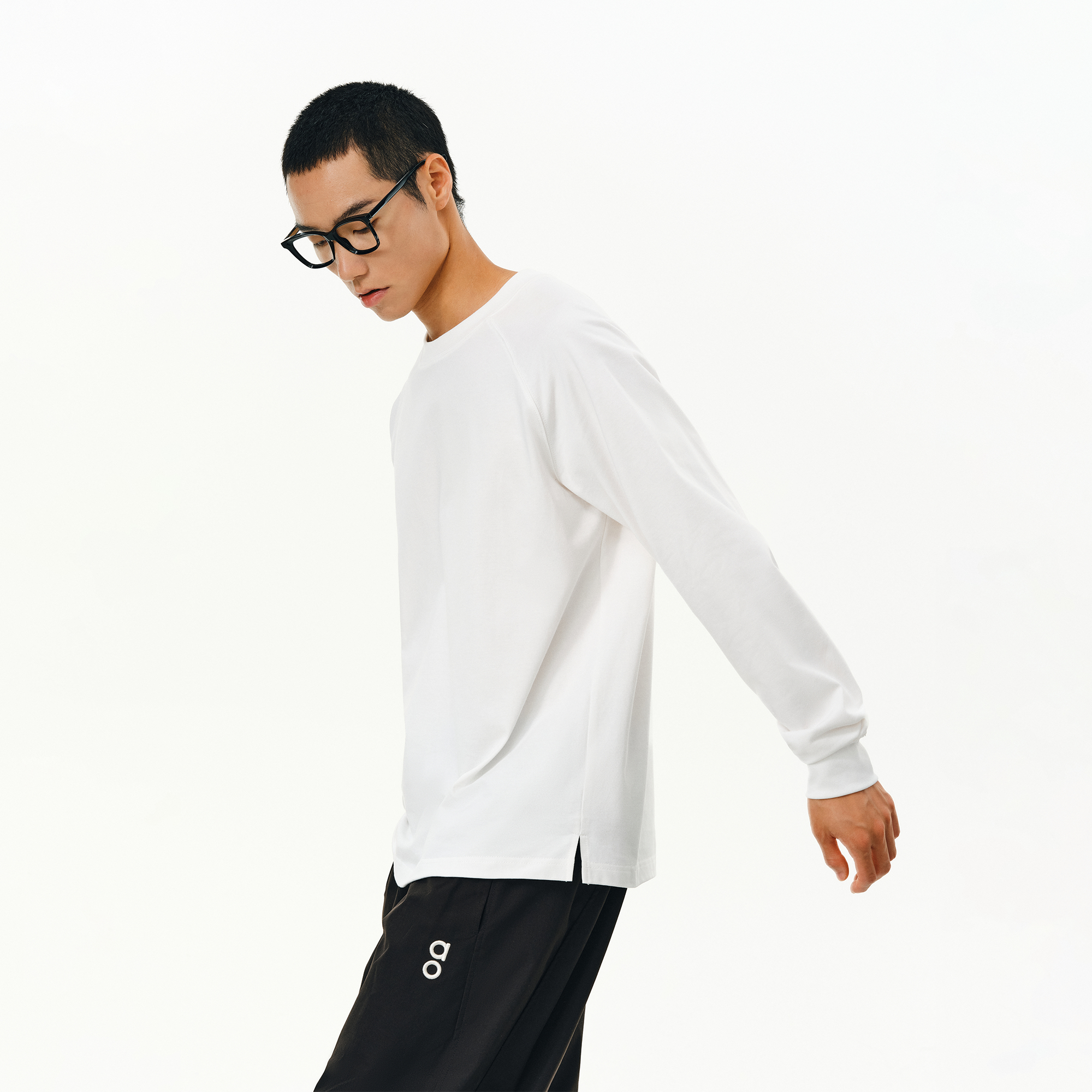 ATRY重磅纯棉男t恤秋季潮牌美式休闲双纱基础百搭情侣装长袖上衣