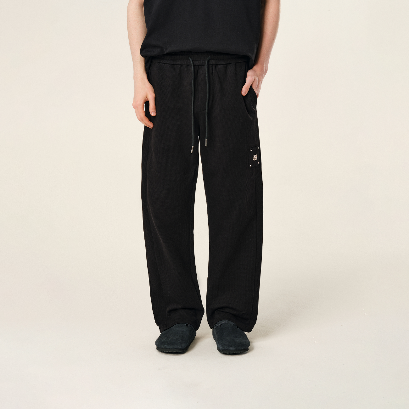 ATRY肌理直筒宽松卫裤长裤