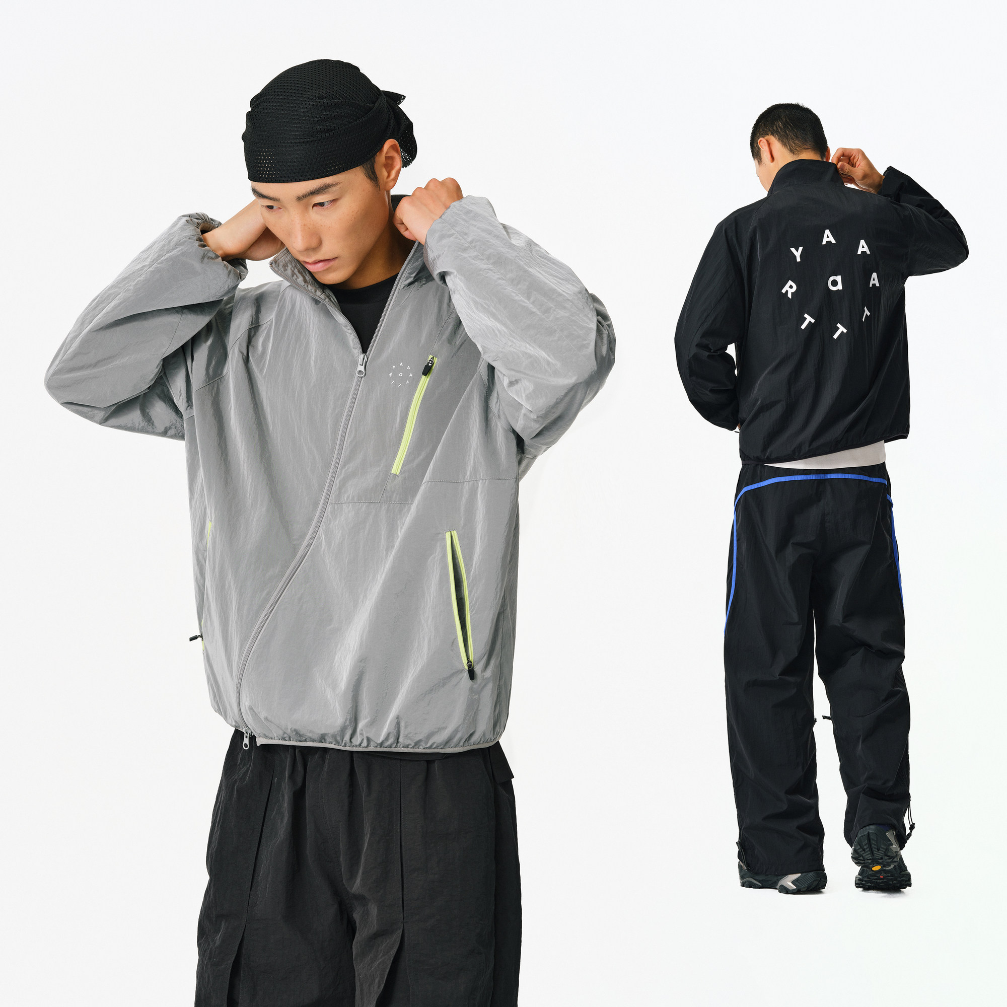 ATRY撞色斜拉链立领尼龙夹克春夏季新款户外运动风宽松长袖外套女