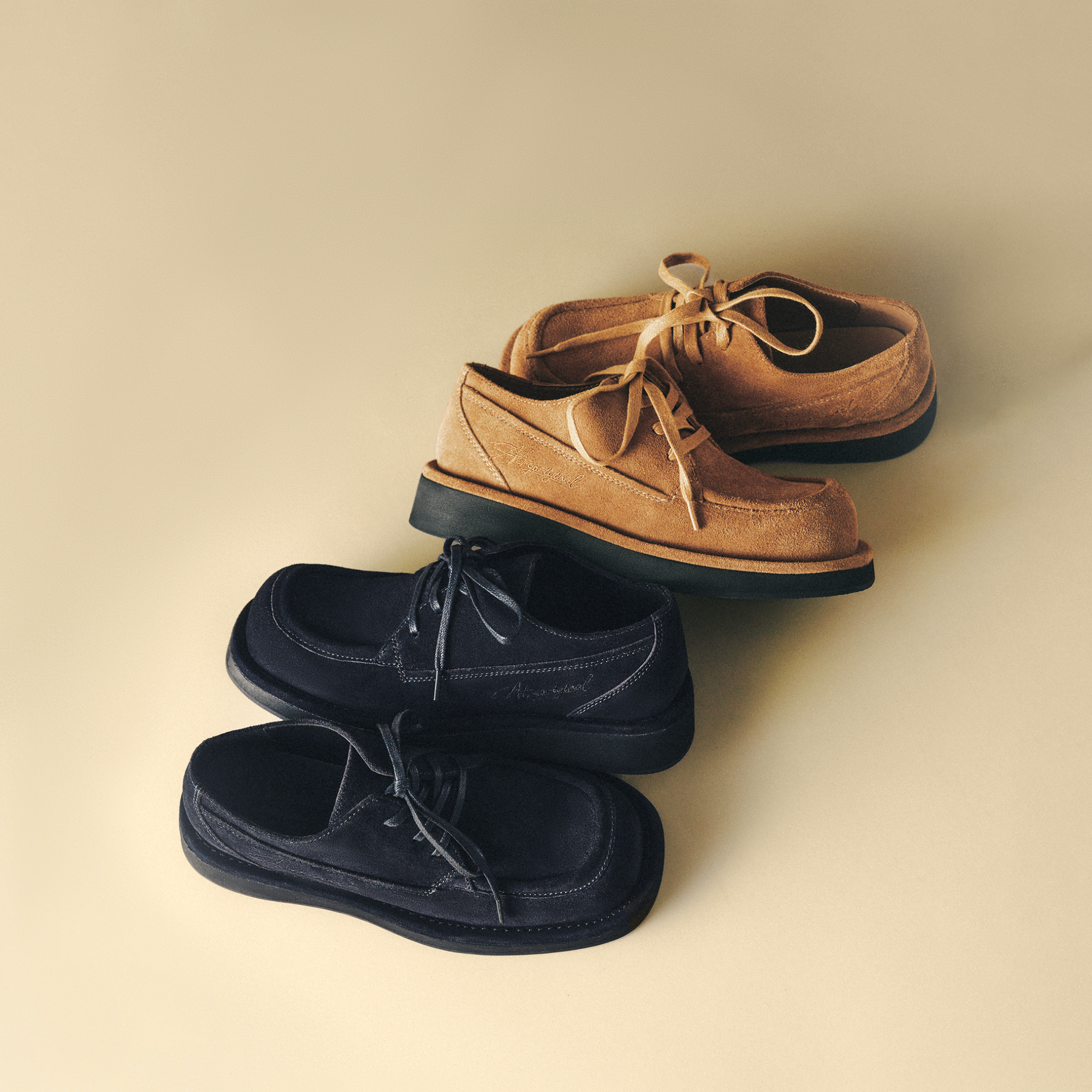 牛反绒袋鼠鞋复古厚底乐福鞋秋冬