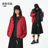 亚麻混纺美式 ATRY双面穿波点夹克男春季 新款 复古高级感立领外套女