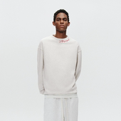 ATRY花体LOGO系列领口刺绣圆领卫衣 春秋款 国潮牌重磅情侣上衣男