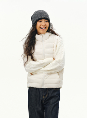 ATRY薄款排骨羽绒服男冬季潮牌加厚保暖设计感拼接轻薄羽绒外套女