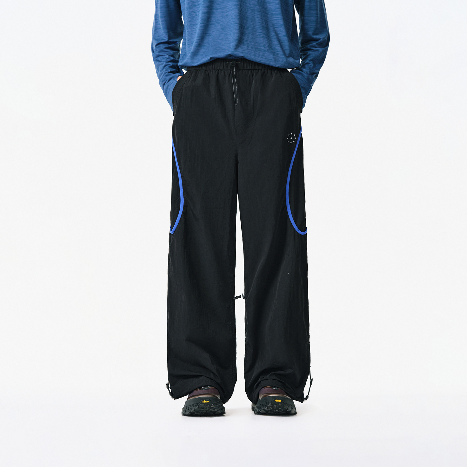 ATRY撞色包边机能直筒休闲裤男