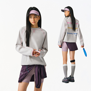 ATRY华夫格长袖 女 速干T恤春夏男户外防晒运动休闲撞色结构打底衫