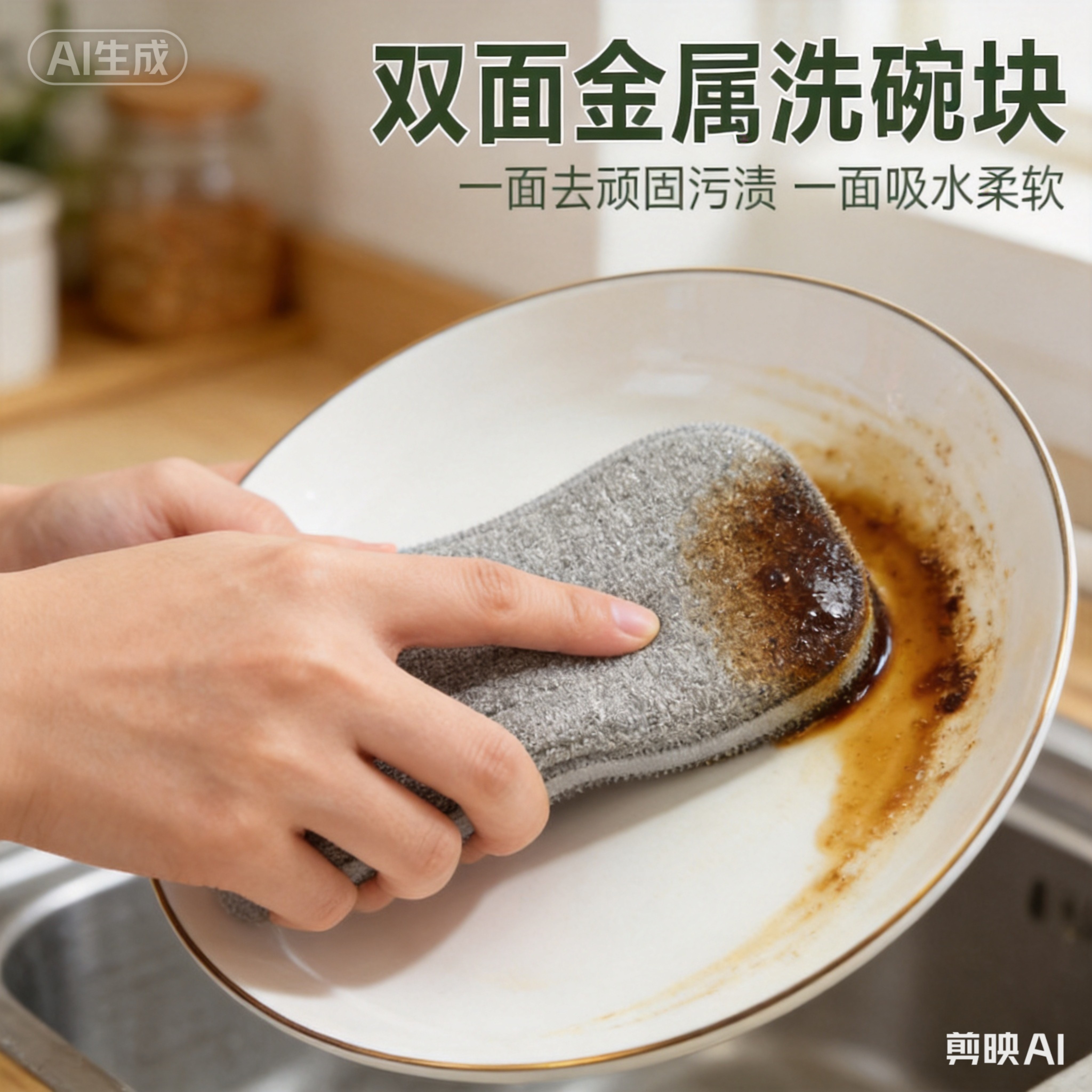 厨房洗碗海绵不伤锅刷锅神器刷碗双面不粘油抹布魔力擦吸水洗碗布