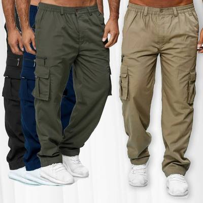 Men's Casual Multi-Pocket Loose Straight Tooling Pants Outdo