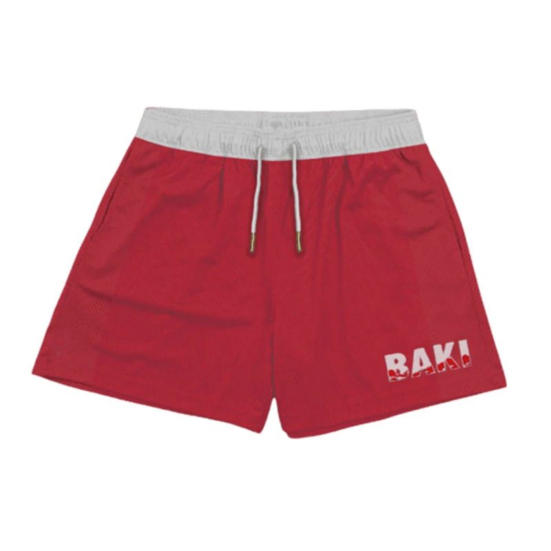 Anime Shorts Baki Haman Print Male Streetwear Beach Shorts C-封面